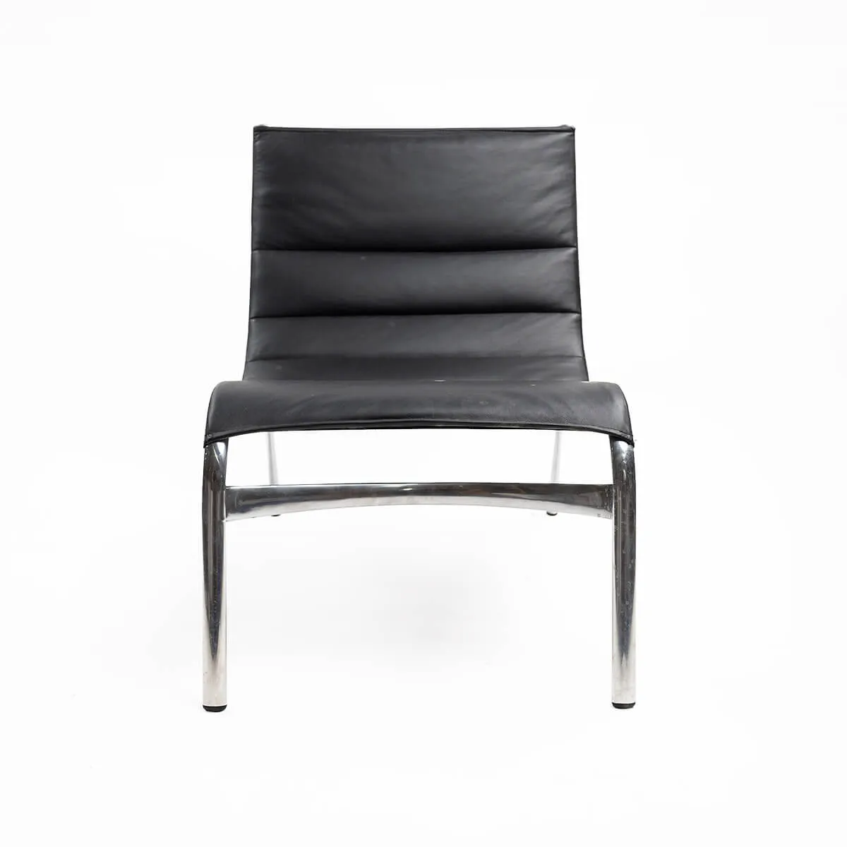 Armframe 428 Polished Aluminum Black Leather