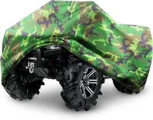 ATV Cover - Waterproof Heavy Duty 4 Wheeler Quad Cover - All Season Weather Proof Outdoor UV Protection for Polaris Yamaha Suzuki Honda (Camouflage XXXLarge)