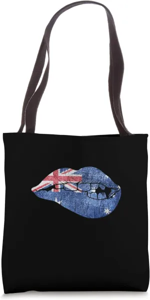 Australia Mouthbiting Lips Flag Tote Bag