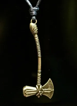 Axe Bronzed Pendant Biker
