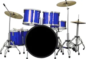AXE HEAVEN Classic Studio Drum Kit Model Blue Sparkle - 1:4 Scale Model
