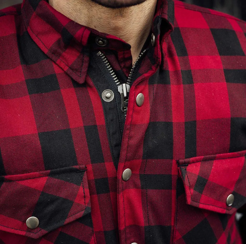 Axe Hydro Waterproof Riding Shirt - Red Plaid