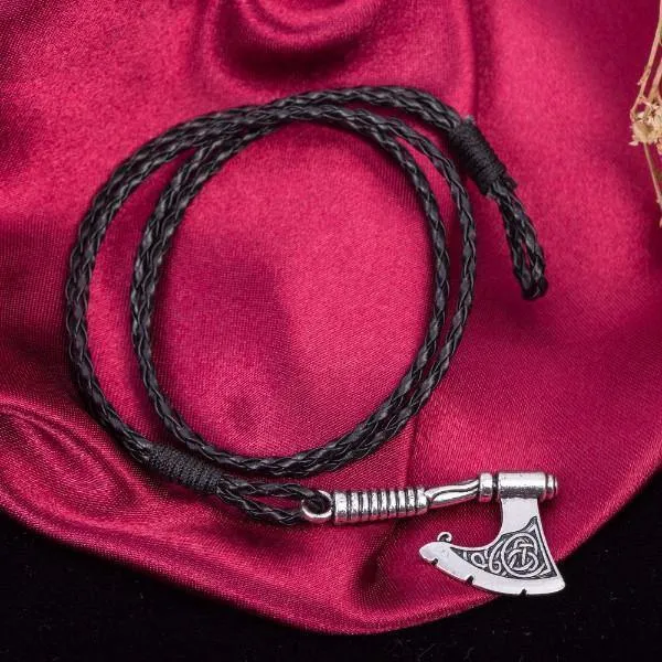 Battle Axe Wraparound Leather Bracelets