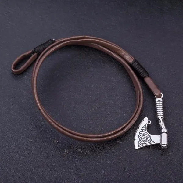 Battle Axe Wraparound Leather Bracelets
