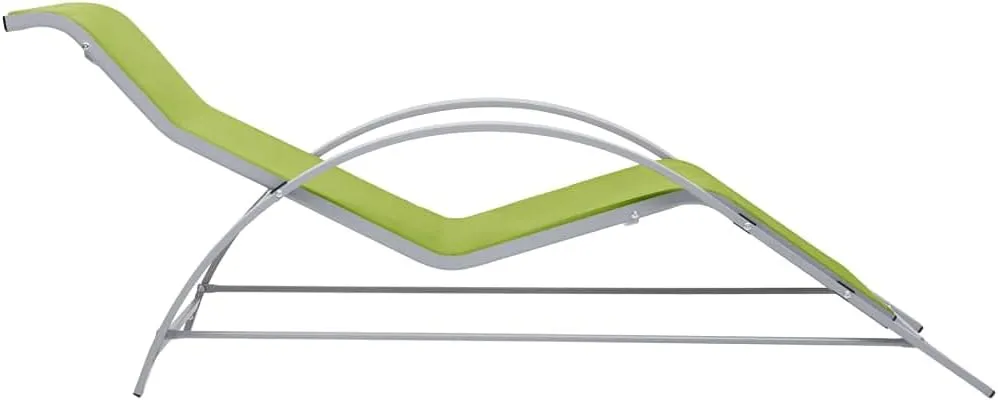 Beach Chair,Tanning Chair,Lounge Chair,Sunlounger Textilene and Aluminum GreenIdeal for Garden, Patio, Camping