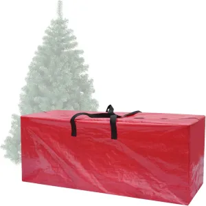 BenefitUSA Artificial Xmas Tree Carry Storage Bag with Handles Holiday Storage Container (Red, 64''x 15''x 30'' (LxWxH) for up to 9')