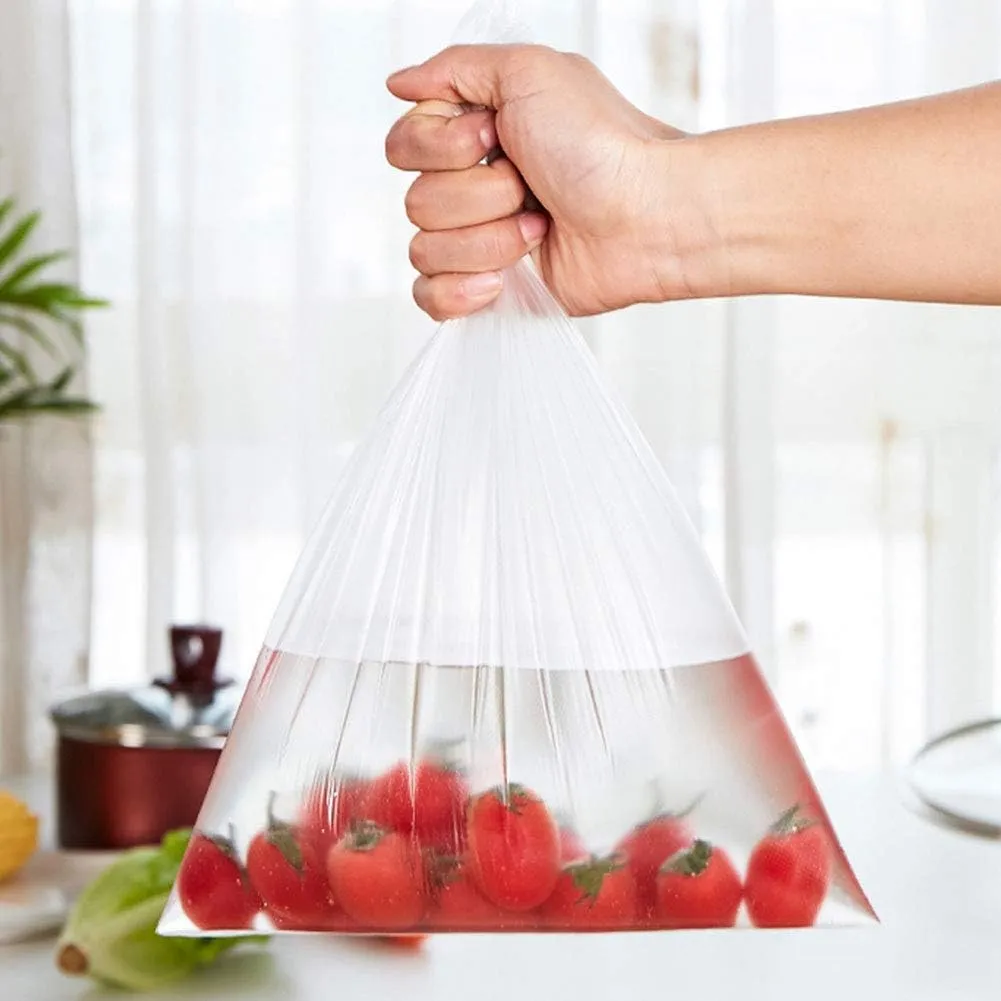BESTEASY Plastic Produce Bag, 14" X 20" Clear Food Storage Bags on a Roll, Durable Plastic Bags for Bread Fruits Vegetable 350 Bags/Roll (1 Roll)