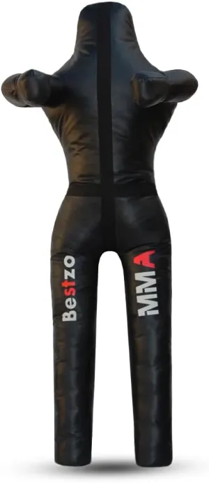 Bestzo MMA Grappling Dummy for Adult,Wrestling Dummy Jiu Jitsu, Judo Punching Bag Sparring Self Defense Training Dummy Black - Unfilled