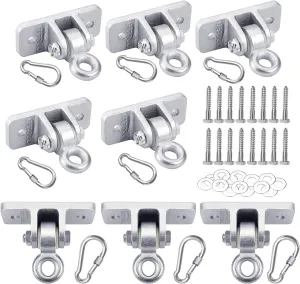 BETOOLL Swing Hangers Heavy Duty Wooden Swing Set Accessories with Screws and Locking Snap Hooks 10000 lb Capacity Set of 8