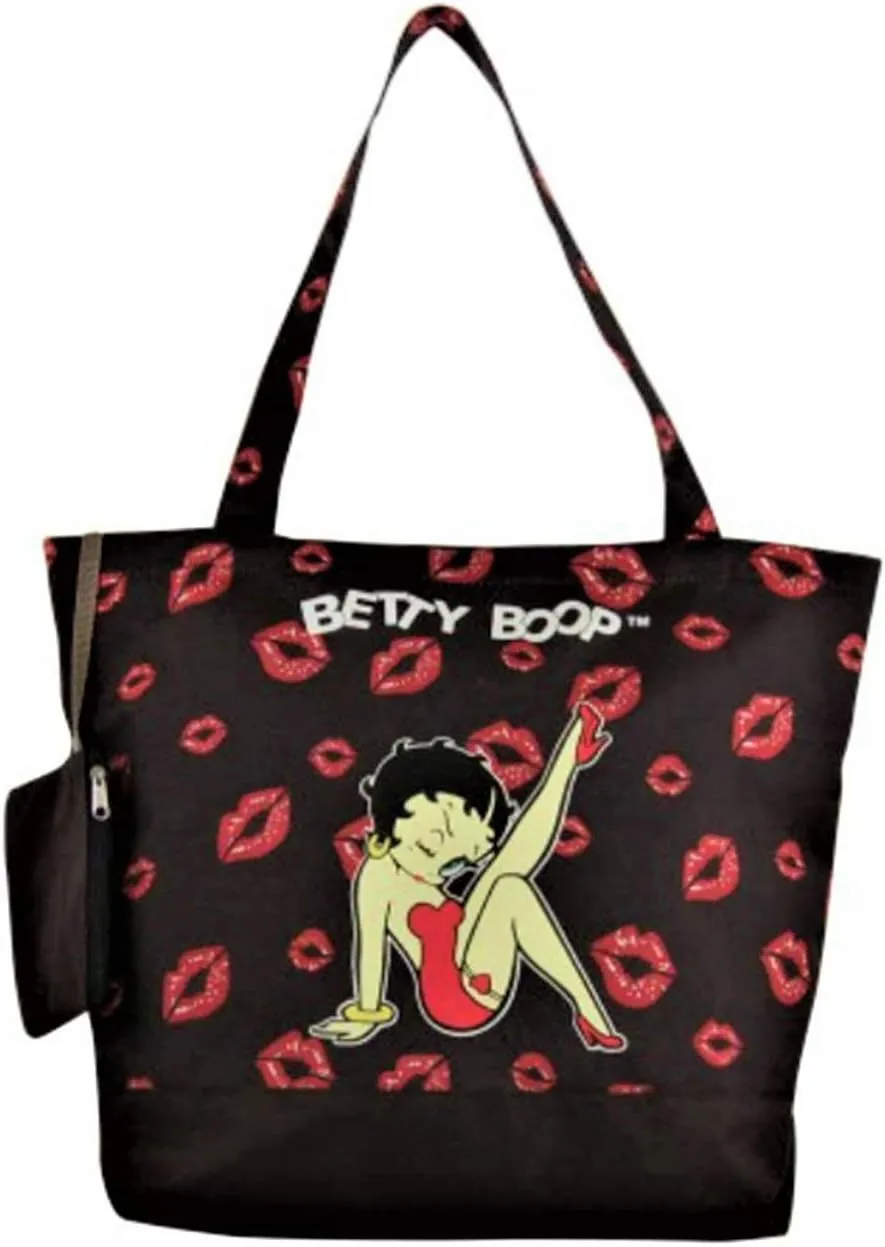 Betty Boop Polyester Shopping Bag with Coin Purse, Tote Style