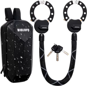 BIGLUFU Scooter Lock Electric Scooter Locks Heavy Duty Bike Chain Lock High Security Bike Locks with Key Anti-Theft Chain Lock with Key for E-Bike Motorcycle Ninebot