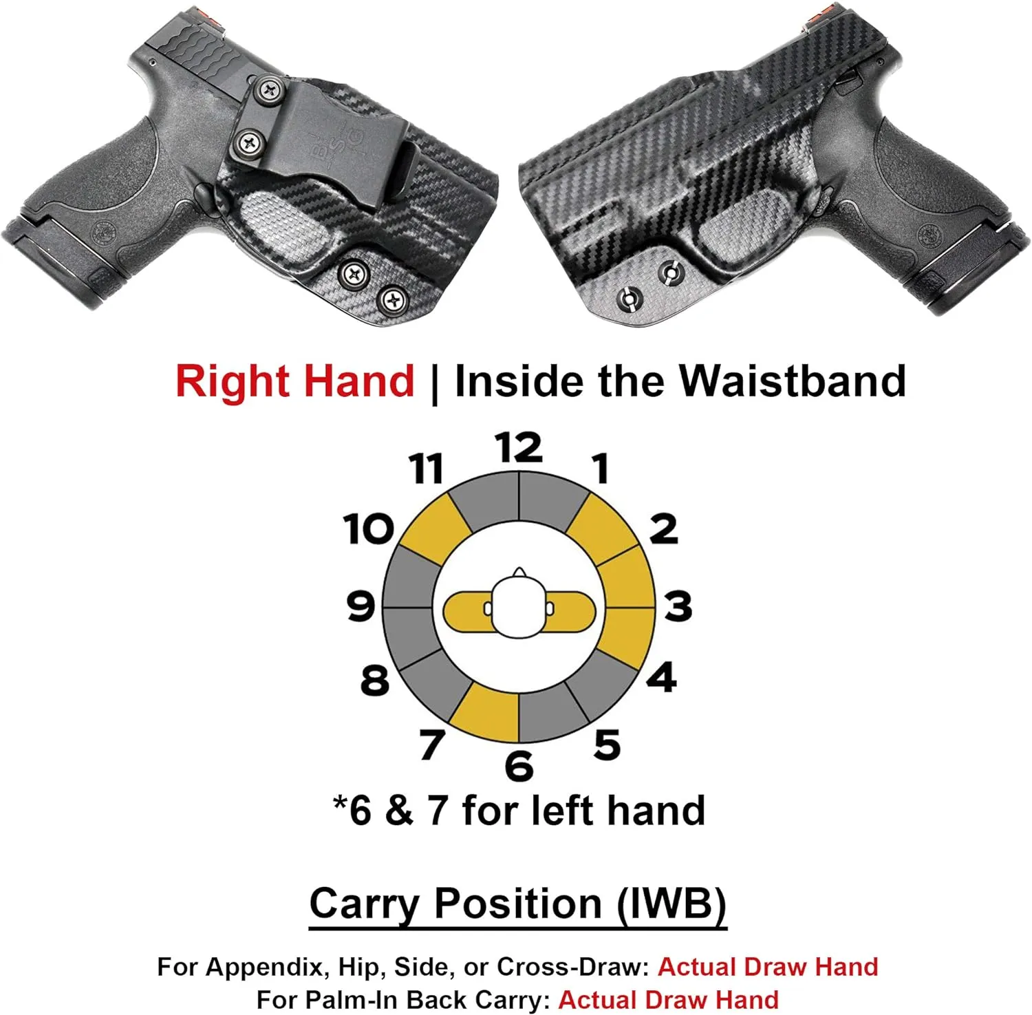 Black Scorpion Outdoor Gear IWB Sweat Guard Holster fits Bul Armory Axe FS Hatchet
