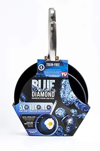 Blue Diamond Frying Pan Set