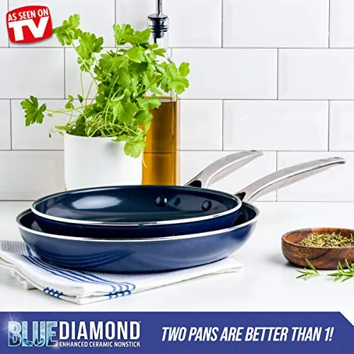Blue Diamond Frying Pan Set
