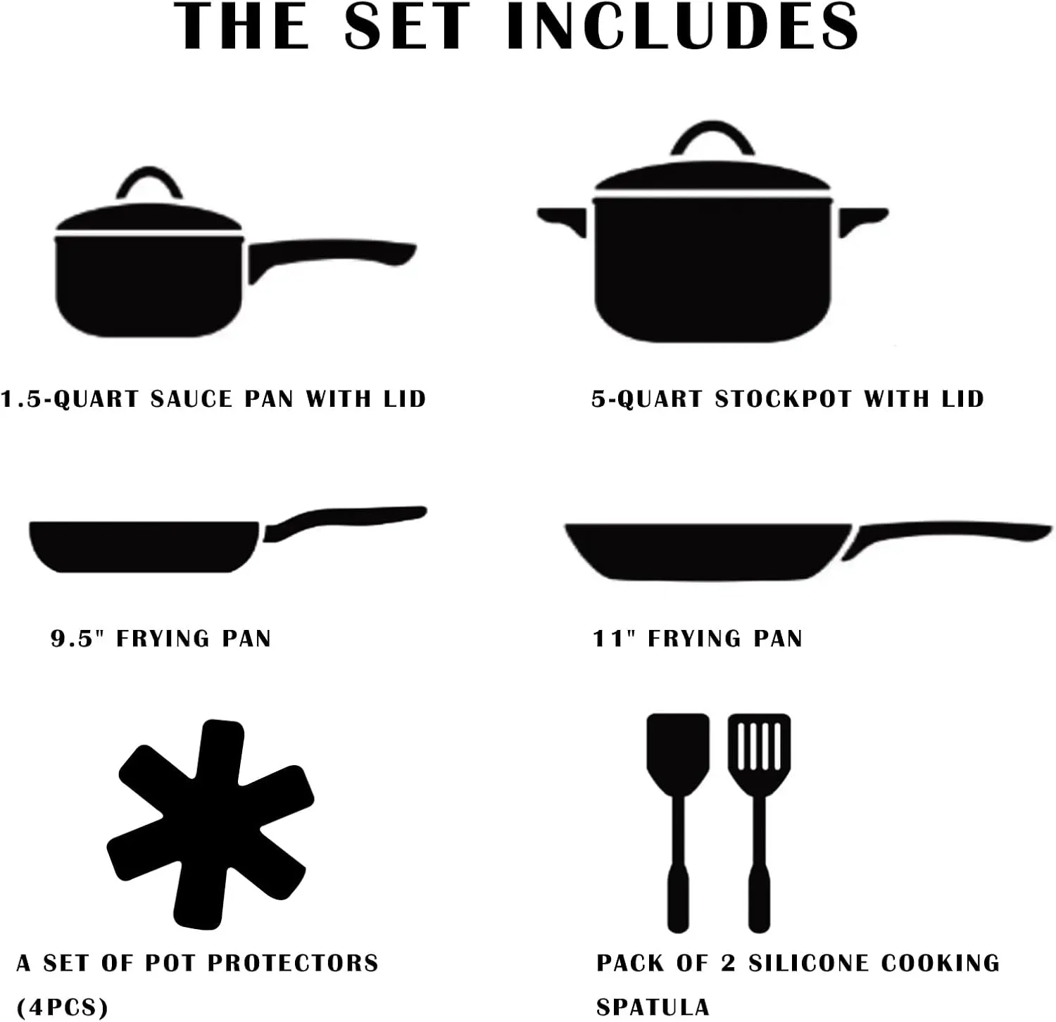 Blue Non Stick Pots and Pans Set, Healthy Ceramic Cookware Set, 12pcs Kitchen Cooking Pots and Frying Sauce Saute Pans Set, PFAS-Free with Kitchen Utensils and Lid