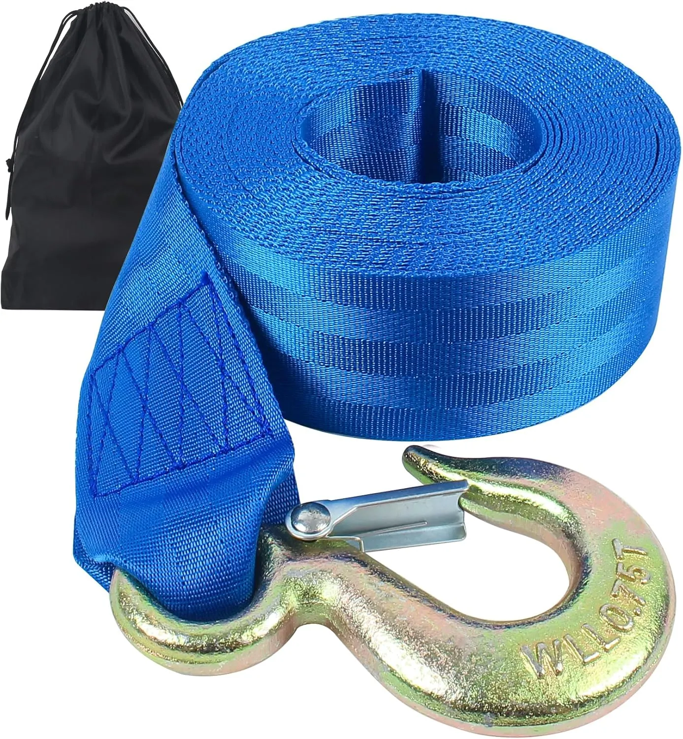 Boat Winch Strap with Hook,Winch Strap for Boat Trailer,Boat Trailer Winch Strap 2 inch x 20 foot, Great for Boat, Truck, Jet Ski and Car Trailers Towing and Heavy Duty Equipment (Choose Color)