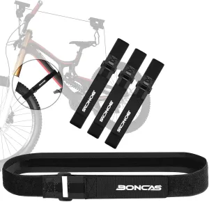 Boncas Adjustable Bike Rack Strap Bicycle Wheel Stabilizer Straps with Innovative Gel Grip Keep The Bicycle Wheel from Spinning