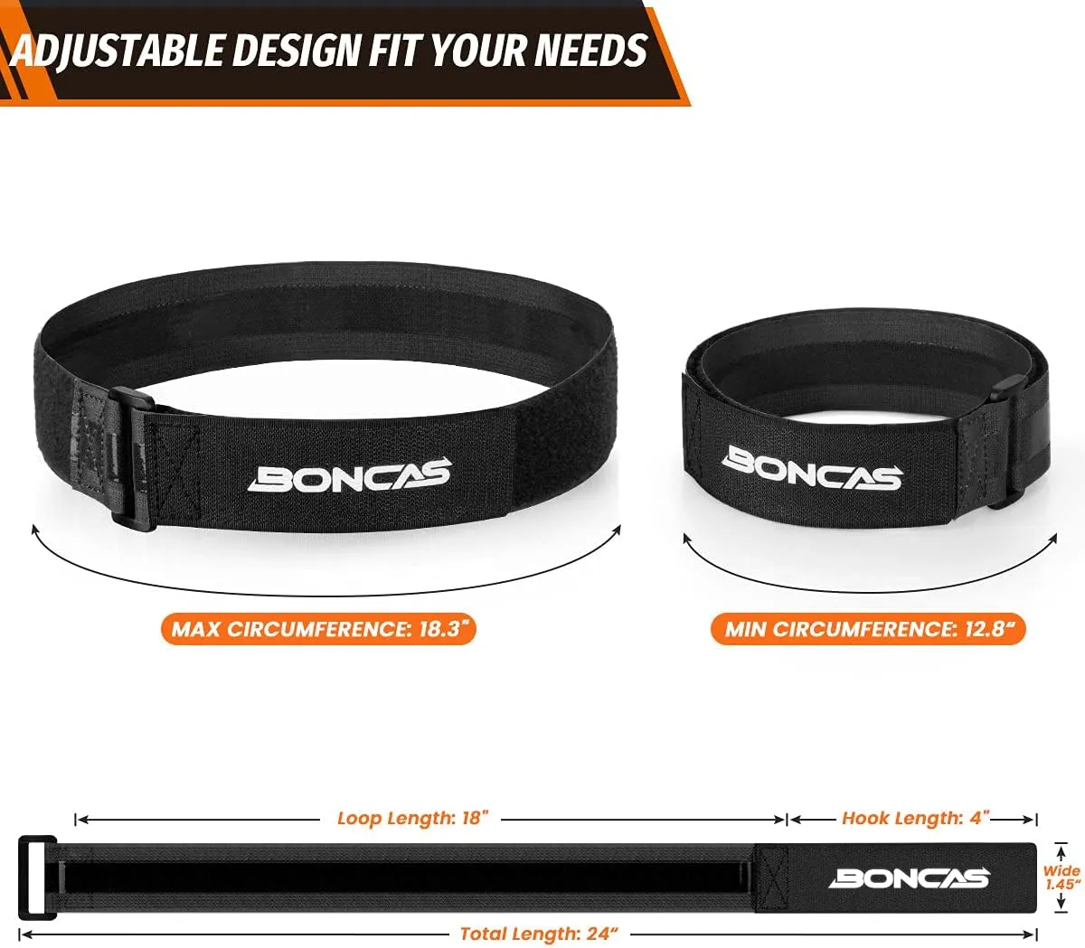 Boncas Adjustable Bike Rack Strap Bicycle Wheel Stabilizer Straps with Innovative Gel Grip Keep The Bicycle Wheel from Spinning