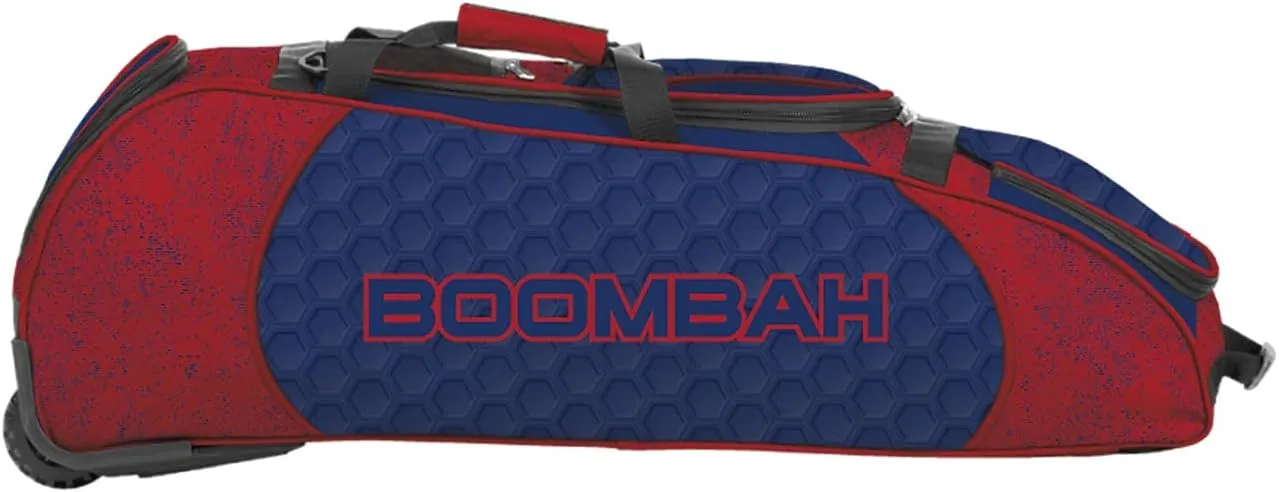 Boombah Spartan Rolling Bat Bag 2.0 3DHC - 38" x 12-1/2" x 12" - Multiple Colors Options - Holds 4 Bats and Much More