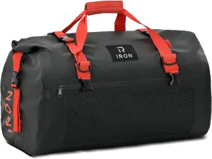 BORLENI Waterproof Motorcycle Dry Duffel Bag Luggage Tail Bag with Large Storage Space,Roll Top Closure, Shoulder Straps, Inner Pocket and Mesh Pocket for Motorcycling Travel Camping (Black,50L)
