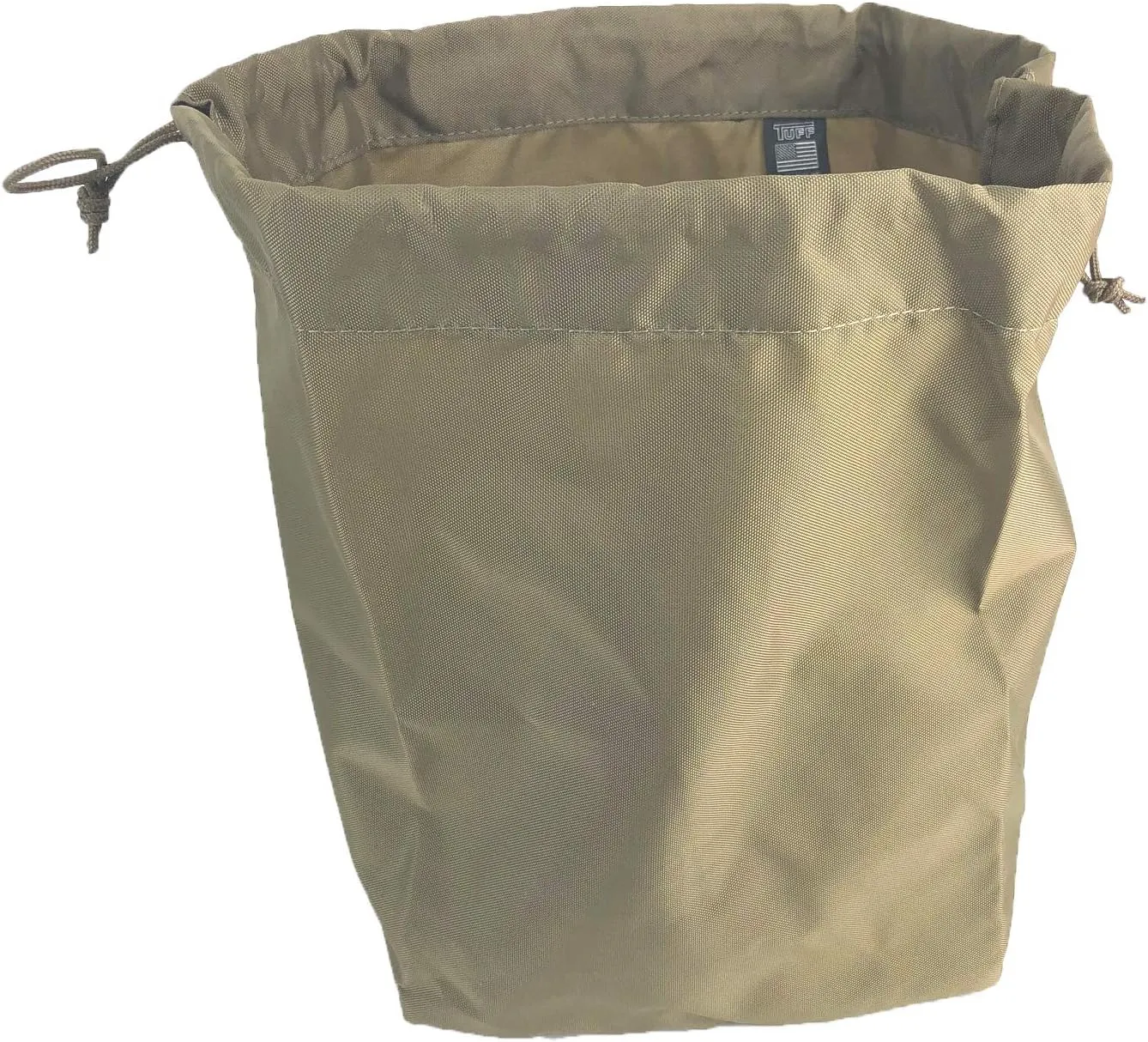 Brass Collector Ammo by TUFF, Heavy Duty Mesh Bottom Bag to Collect Brass on The Range. Coyote Brown Color, Mesh Bottom