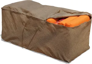 Budge P9A10BTNW3 StormBlock Hillside Patio Cushion Storage Bag, 22"H x 48"W x 18"Deep, Black and Tan Weave