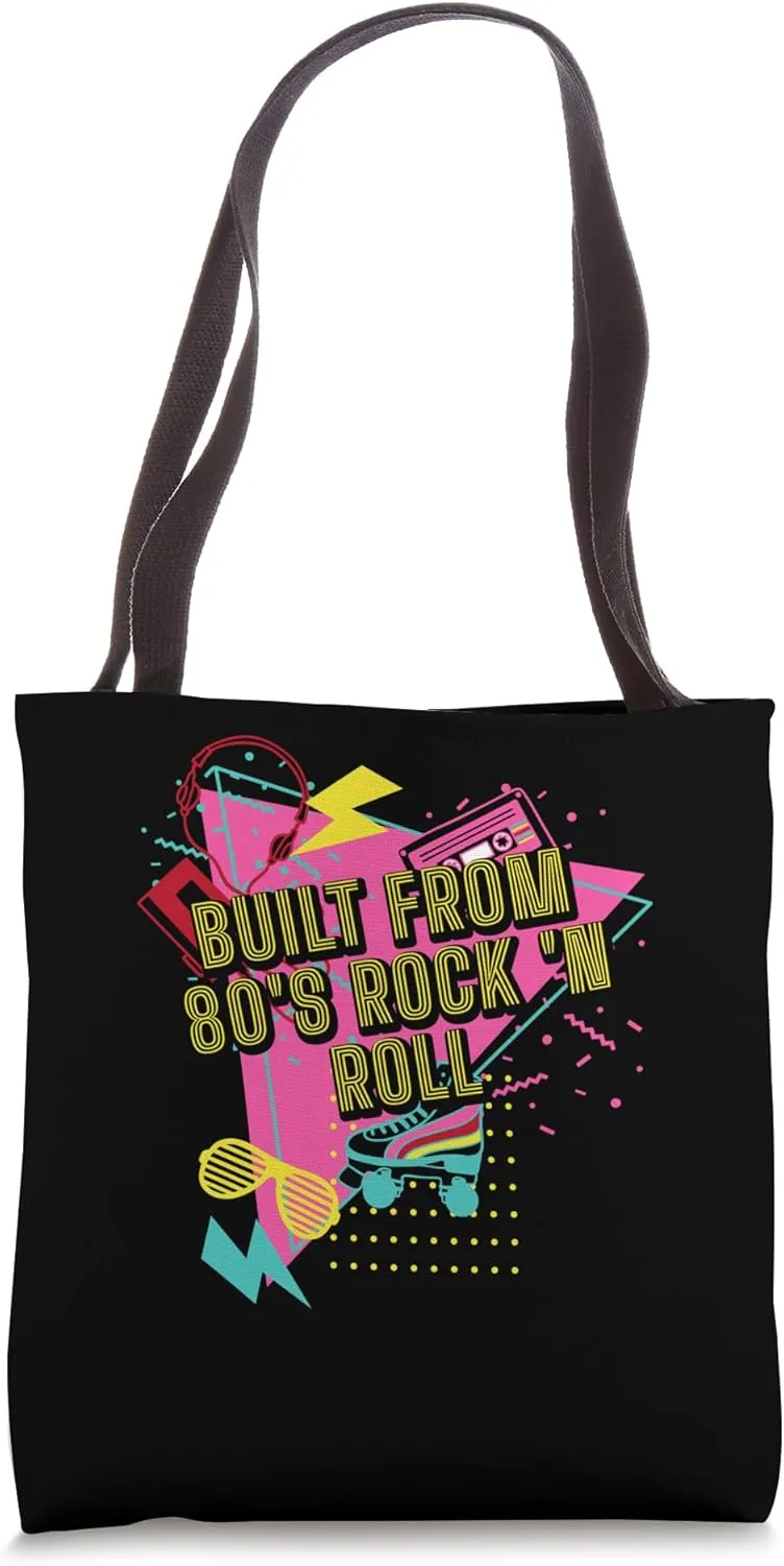 Built From Rock N Roll 1980 Musician Music Lover Music Band Tote Bag