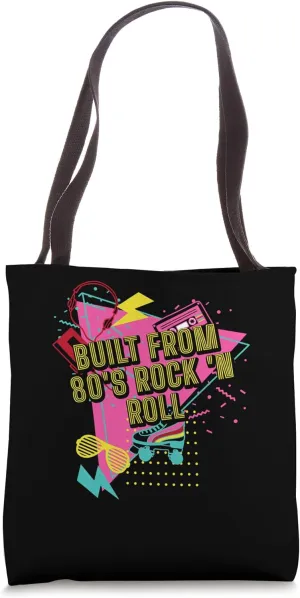 Built From Rock N Roll 1980 Musician Music Lover Music Band Tote Bag