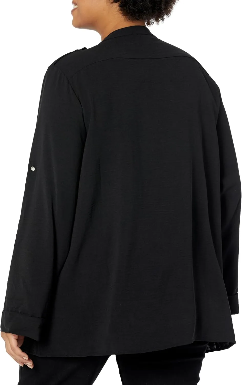 Calvin Klein Women's Non-Iron Tunic Roll Sleeve Shirt (Regular and Plus Sizes)