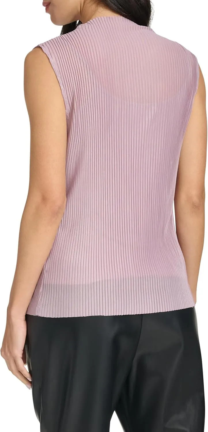 Calvin Klein Women's Sleeveless Mock Neck Top