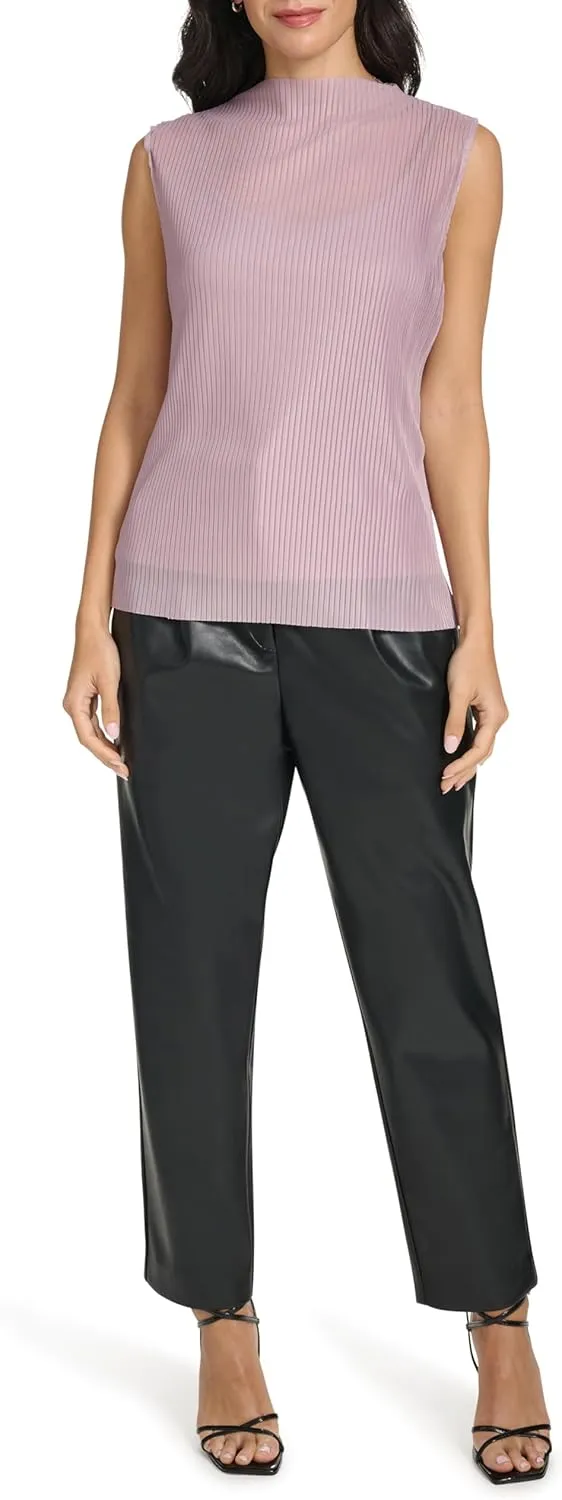 Calvin Klein Women's Sleeveless Mock Neck Top