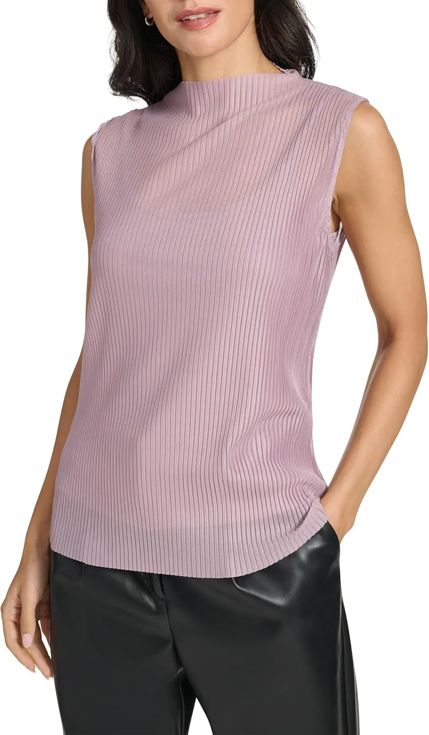 Calvin Klein Women's Sleeveless Mock Neck Top