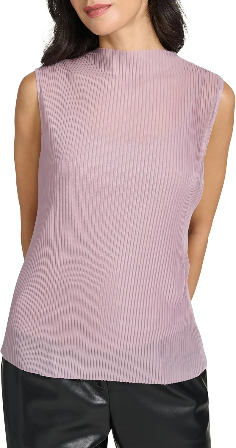 Calvin Klein Women's Sleeveless Mock Neck Top