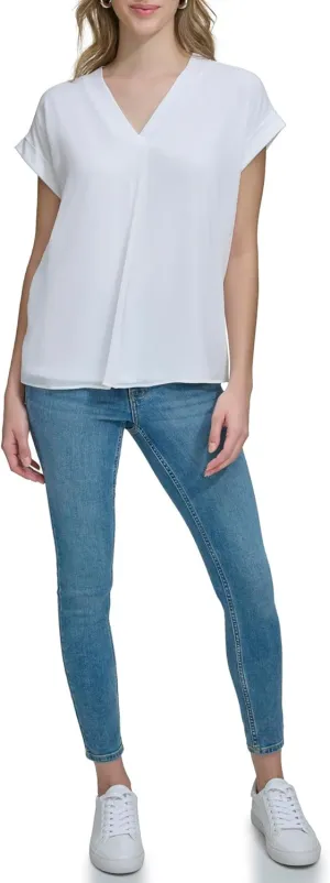 Calvin Klein Women's Sleeveless V-Neck Knit Top
