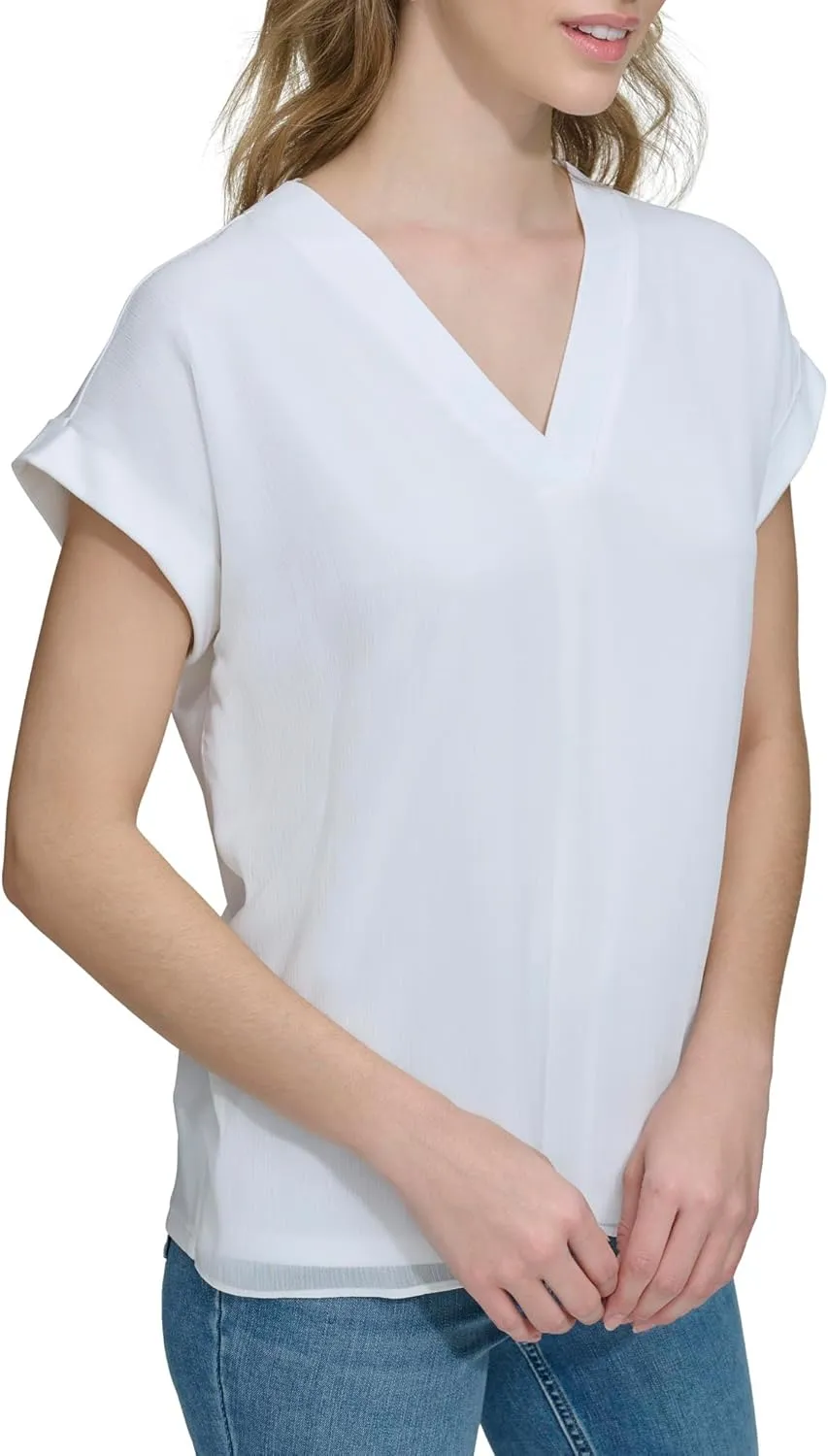 Calvin Klein Women's Sleeveless V-Neck Knit Top