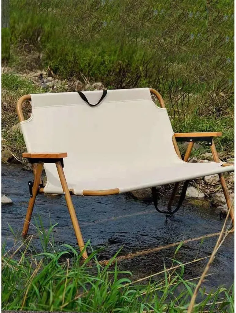 Camping Chairs, 2 Persons Armchair Double Backrest Folding Camping Chair Aluminum Alloy Beach Chair for Travel Chair Outdoor Camping P-Icnic/a/As Shown