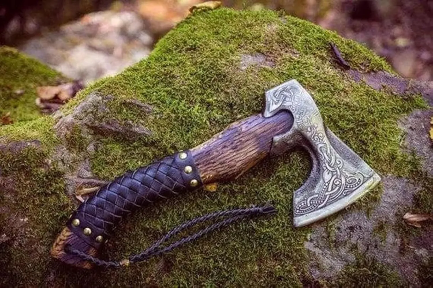Camping Hatchet Axe with Leather Sheath, 15.7 inches (Black Axe (Leather Sheath))
