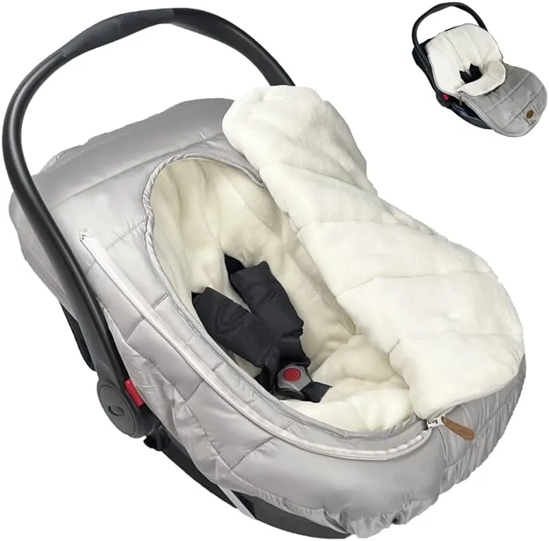 Car Seat Cover Carseat Bunting Bag Intergrated into 1,Waterproof Anti-Cold Winter Bassinet Stroller Car seat Sleeping Bag for Infant,0-12M
