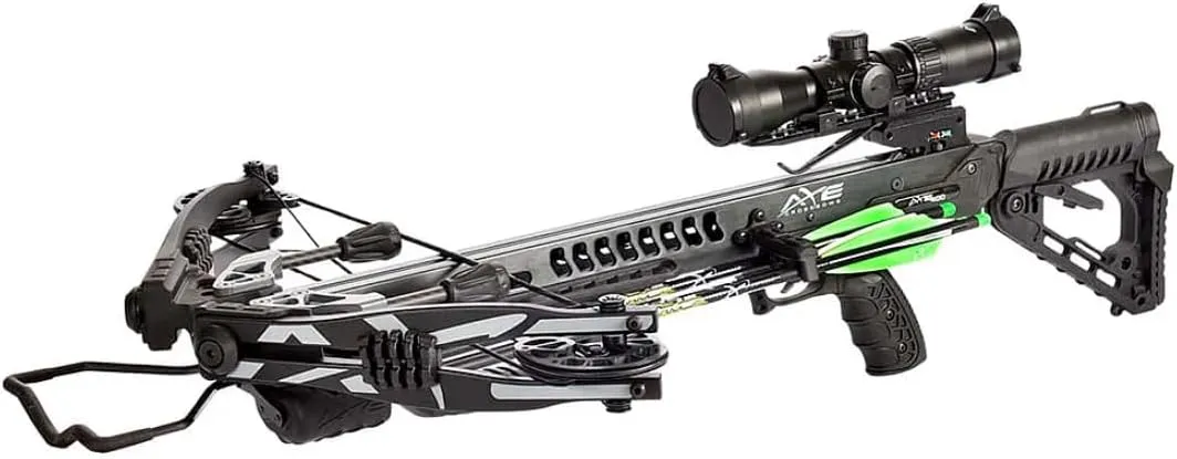 Carbon Express Axe 400 Crossbow with Scope, Quiver & PileDriver Crossbolts