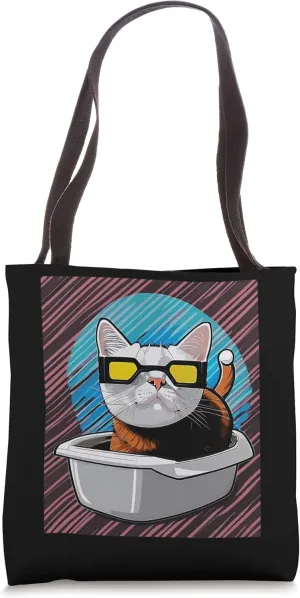 Cat Litterbox Tote Bag