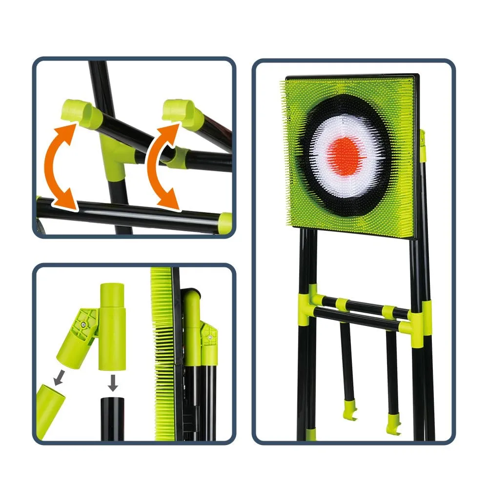 CEDOIEOP Deluxe Axe Throwing Game Set,Collapsible Stand,5 Throwing Tools Including Axes/Darts/Bows,Axe Throwing Game for Backyard