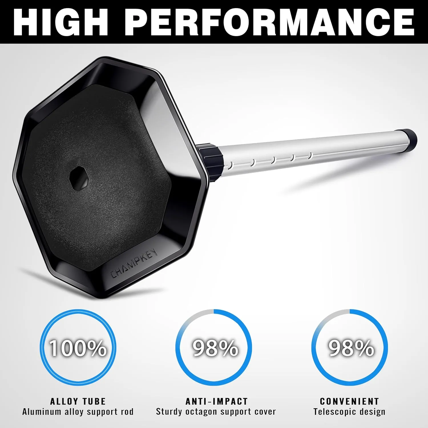 CHAMPKEY Oversized Golf Travel Bag Support System - Premium Anti-Impact Support Cover and Aluminum Alloy Rod - Excellent Golf Support Stick