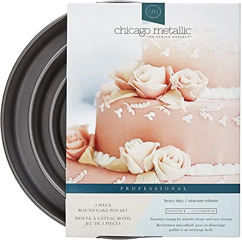 Chicago Metallic 3-Piece Cake Pan Set