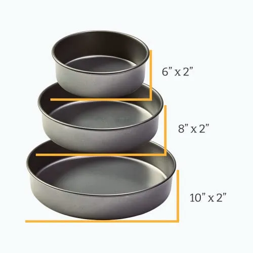 Chicago Metallic 3-Piece Cake Pan Set