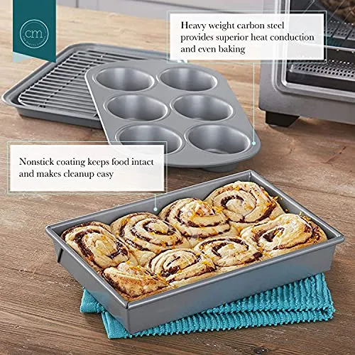 Chicago Metallic Toaster Oven Bakeware Set