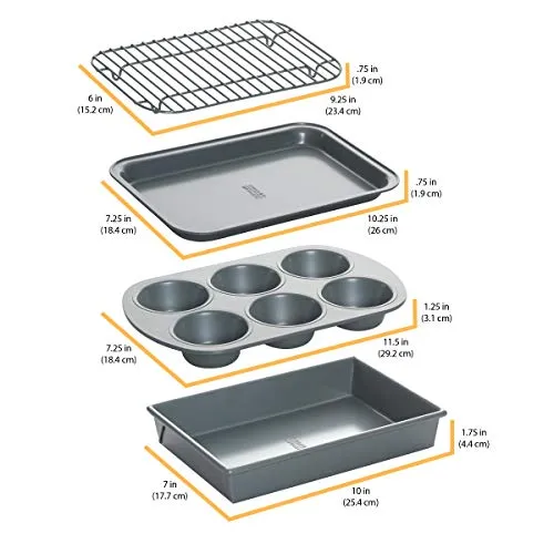 Chicago Metallic Toaster Oven Bakeware Set