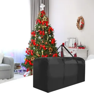 Christmas Tree Storage Bag, Fits Up to 12 ft Tall Artificial Disassembled Trees, Heavy Duty Xmas Holiday Tree Bag with Durable Handles Dual Zipper For Home Holiday Storage