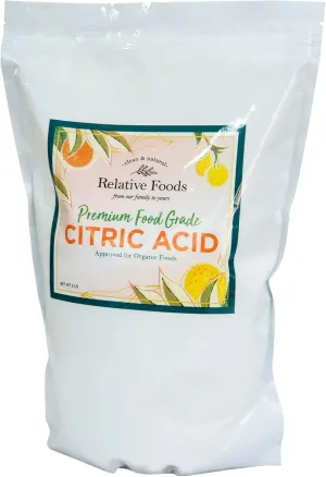 Citric Acid Powder Food Grade – 5 lb - Pure Citric Acid for Cooking, Canning, Bath Bombs & More - Non-GMO, Gluten-Free, No Additives - Resealable Bag