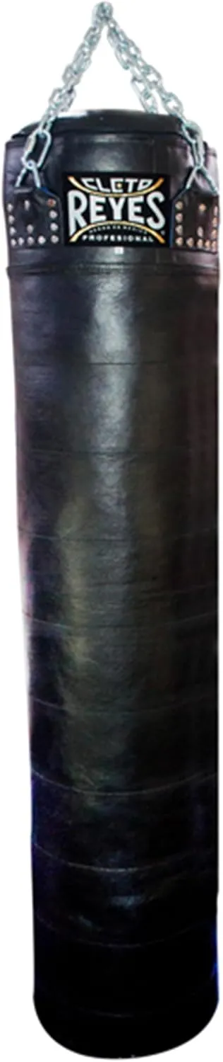 CLETO REYES Heavy Punching Bag for Adults Boxing Training Equipment, MMA, Kickboxing, Muay Thai, Cowhide Leather, Black