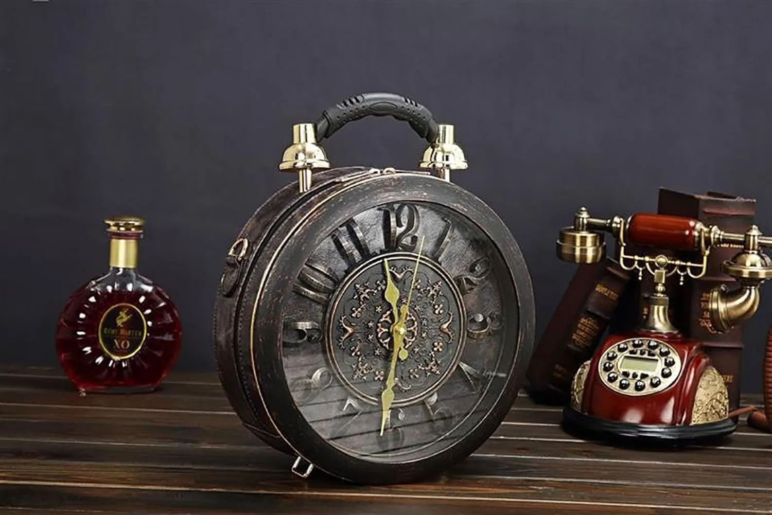 Clock Crossbody Purse and Handbags for Women Steampunk Style Vintage Shoulderbags Retro Fashion Unique Novelty Messenger Bags
